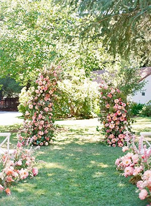 fake flower arch