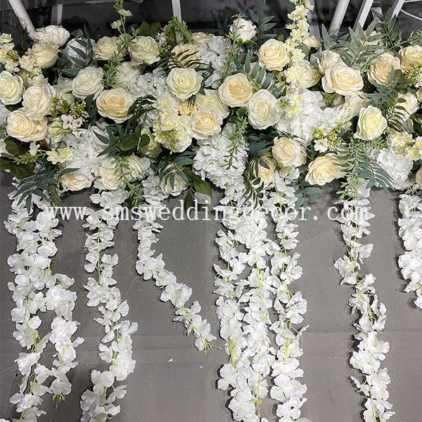 wedding arch with white flowers
