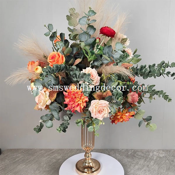 burnt orange centerpieces