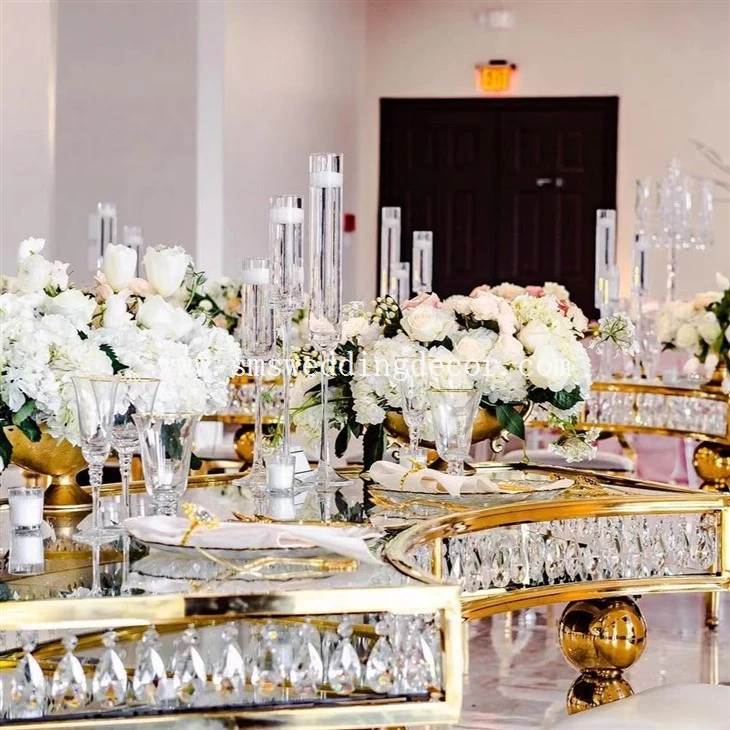 half round sweetheart table